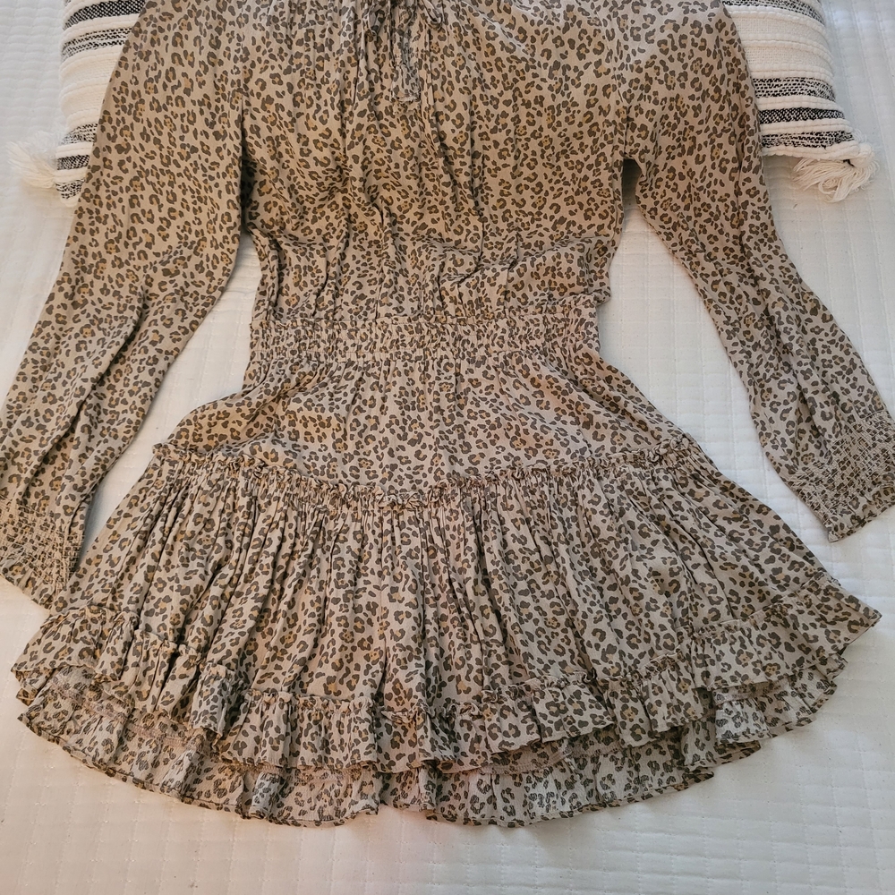 Skylar + Madison  Leopard Long Sleeve Mini Dress
